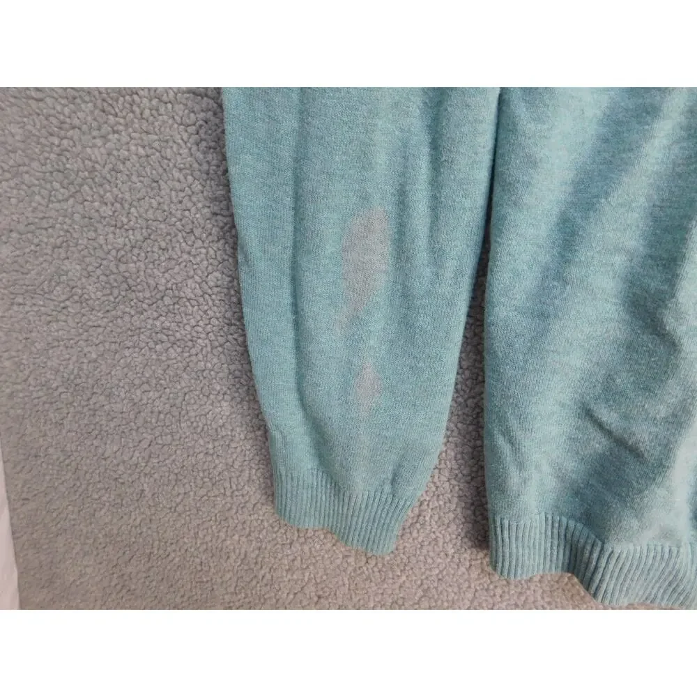 WESC Knitted Long Sleeve Sweater Cardigan Mens M Blue Skateboard Sweden